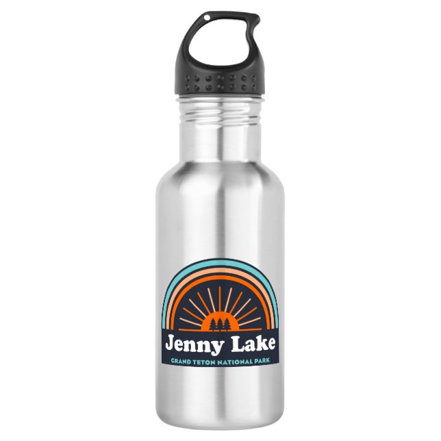 Botella De Agua Parque nacional Jenny Lake Grand Teton Rainbow (Anverso)
