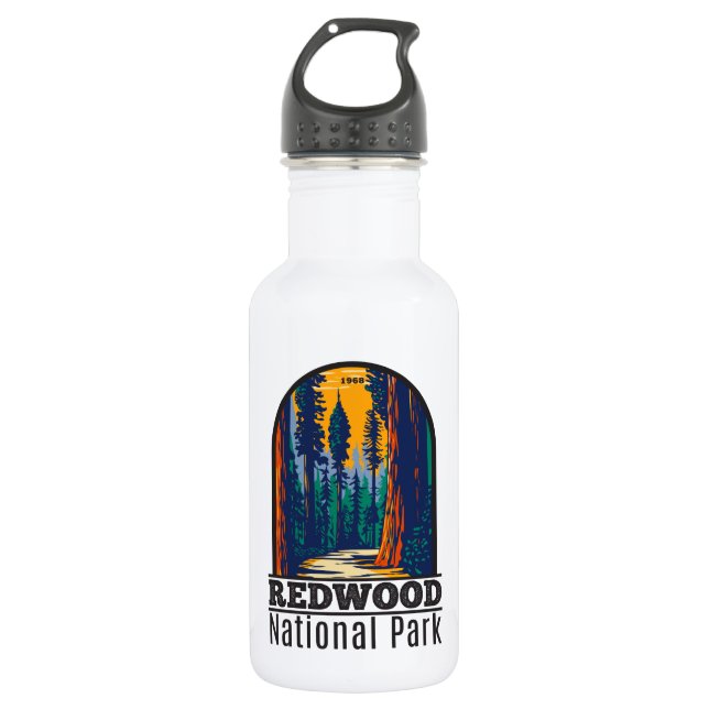 Botella De Agua Parque nacional Redwood (Anverso)