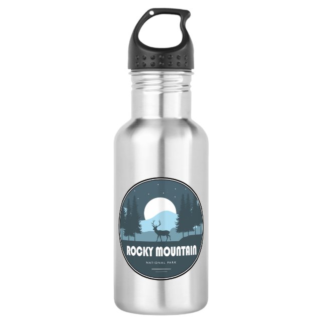 Botella De Agua Parque nacional Rocky Mountain Deer (Anverso)