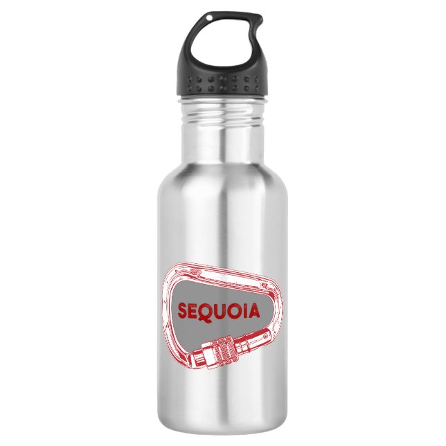 Botella De Agua Parque nacional Sequoia Escalada Carabiner (Anverso)