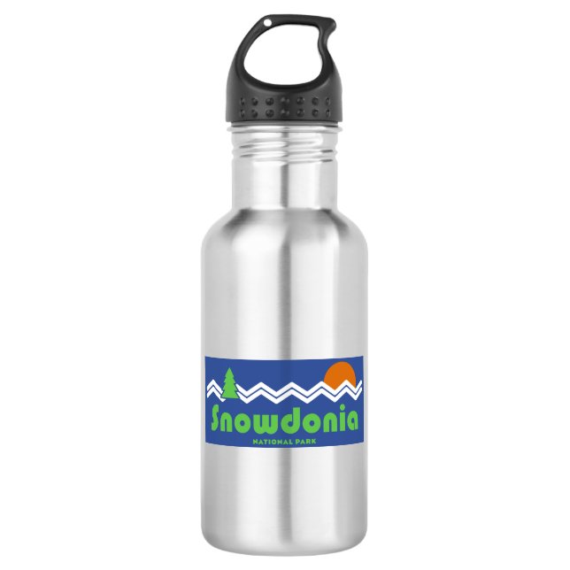 Botella De Agua Parque nacional Snowdonia Retro (Anverso)
