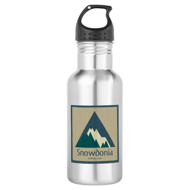 Botella De Agua Parque Nacional Snowdonia Rústico (Anverso)