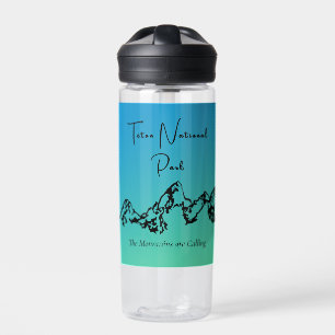 Botella De Agua Parque nacional Teton Blue Green 20oz Straw
