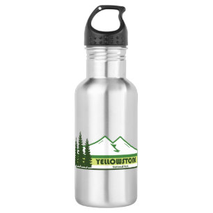 Botella De Agua Parque nacional Yellowstone Estrellas verdes