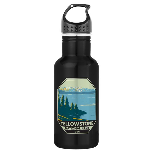 Botella De Agua Parque nacional Yellowstone Yellowstone Lake Vinta (Anverso)