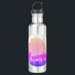 Botella De Agua Parque nacional Yosemite Media Domo Art Purple<br><div class="desc">Echa un vistazo a este impresionante lápiz de color del Parque Nacional Yosemite en California. Recolectar todos los parques, estoy creando otros nuevos todo el tiempo. ¡Chequea mi tienda para más caminatas, acampar, vanlife, pájaros y mucho más! También se puede encontrar este diseño en tés, tazas, pegatinas, almohadas e imanes....</div>