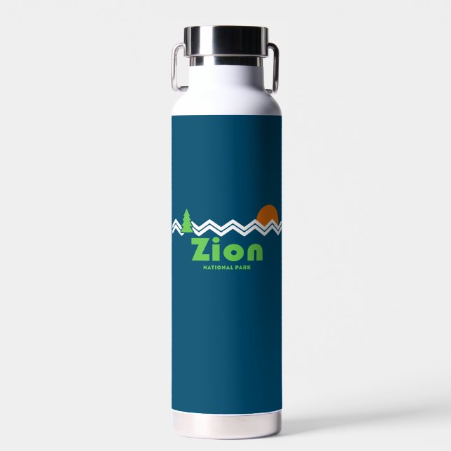 Botella De Agua Parque Nacional Zion Retro (Delantero)