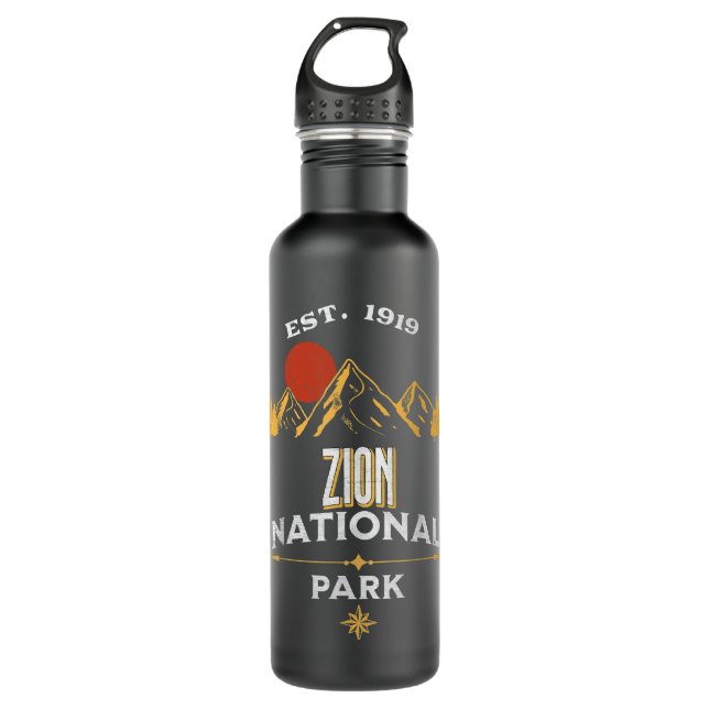 Botella De Agua Parque Nacional Zion T Shirt (Anverso)