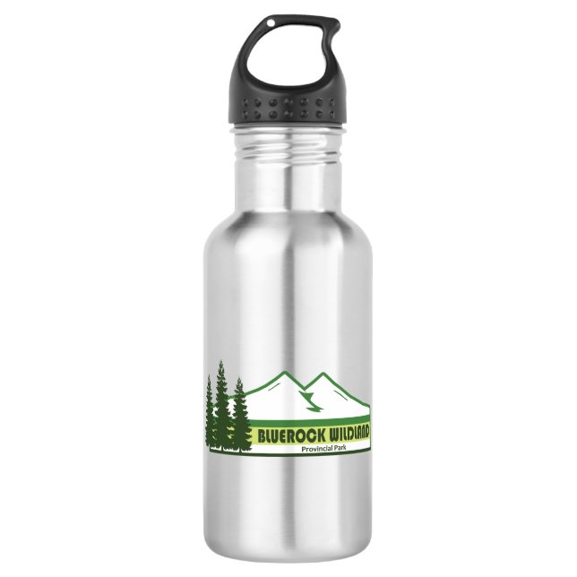 Botella De Agua Parque Provincial Bluerock Wildland Green Stripes (Anverso)