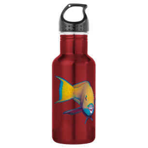 Botella De Agua Parrofish - Diseño abstracto - Cortar la foto  