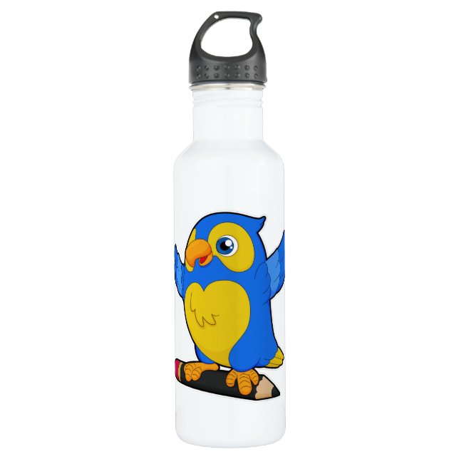 Botella De Agua Parrot with Pencil (Anverso)