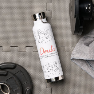Botella De Agua Partera Personalizada Doula Postparto de Nacimient