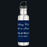 Botella De Agua Partido boda hecho en el cielo favores de boda azu<br><div class="desc">diseño</div>