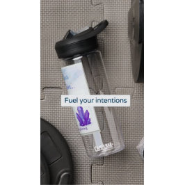 Botella De Agua Pastel con tema de cristal de Amethyst