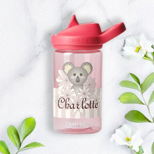 Botella De Agua Pastel de banda rosa lindo bebé Koala niños