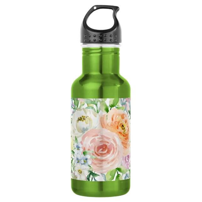 Botella De Agua Pastel de jardín romántico (Anverso)