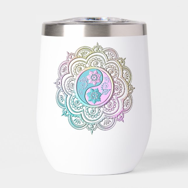 Botella de agua Pastel Mandala (Frente)