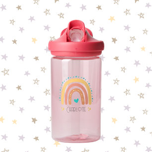 Botella de agua Pastel Rainbow Kids personalizada