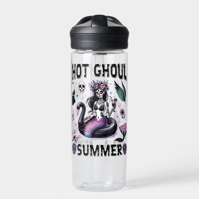 Botella De Agua Pastel Retro Goth Mermaid Swan Summer Halloween (Delante)