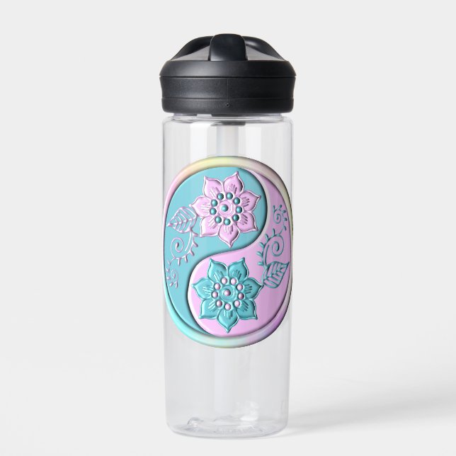 Botella de agua Pastel Yin Yang (Delante)