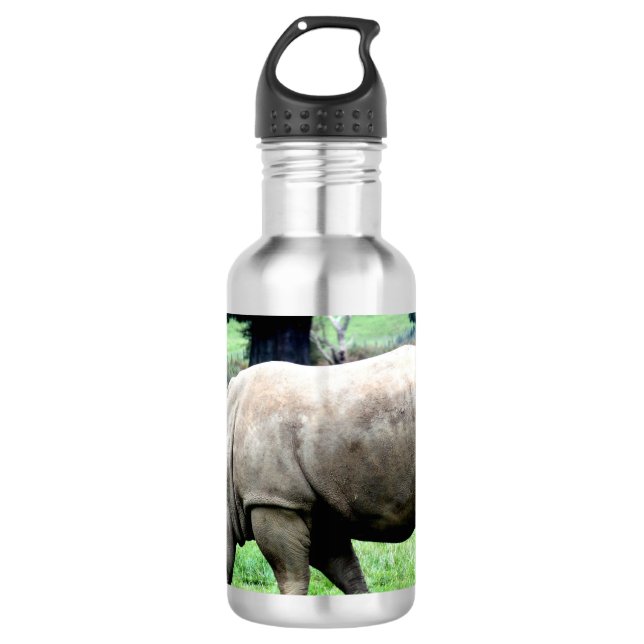 Botella De Agua Pasto del rinoceronte blanco (Anverso)