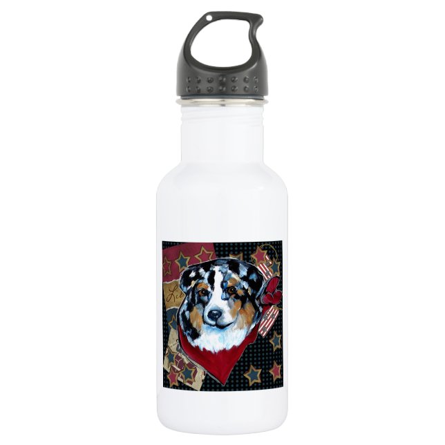 BOTELLA DE AGUA PASTOR AUSTRALIANO (Anverso)