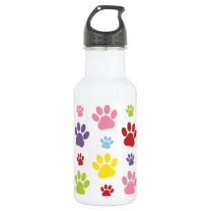 Botella De Agua Patas Coloridas, Patrón de Patas, Patas de Perro,