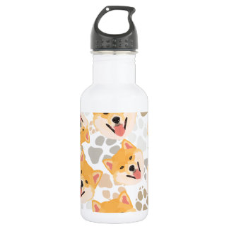 Botella De Agua Patas Shiba Inu del perro del modelo