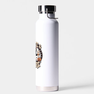 Botella De Agua Patinar y Asustar � Gato Negro Lindo en Patines de