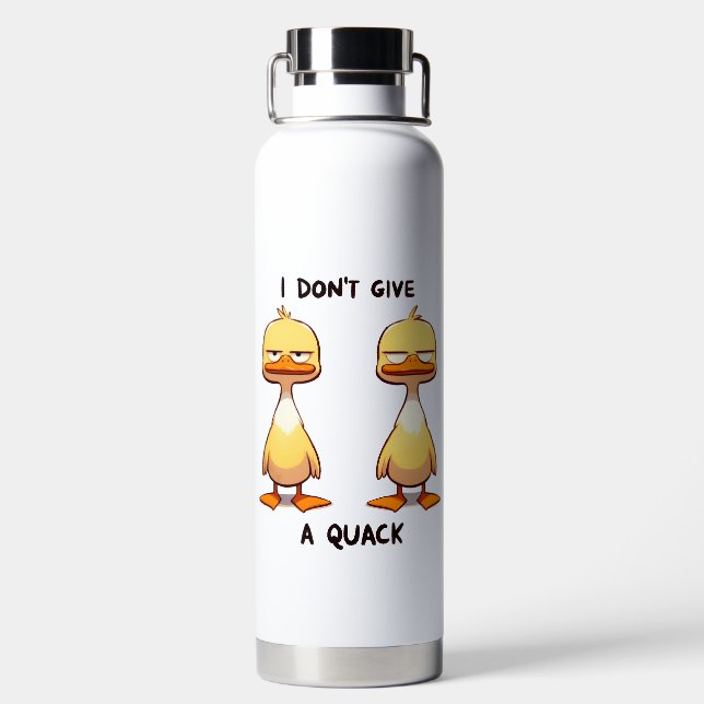 BOTELLA DE AGUA PATO AMARILLO GRUMPY DICIENDO QUE NO ME DA UN RÁPI (Parte trasera)