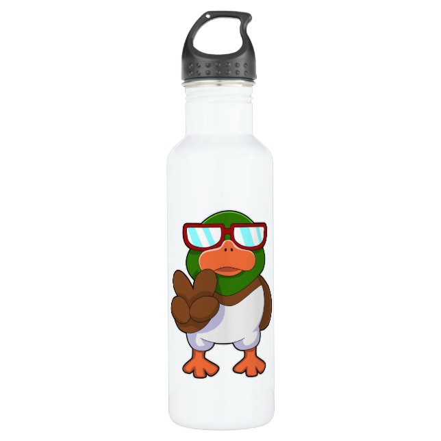 Botella De Agua Pato con gafas de sol (Anverso)