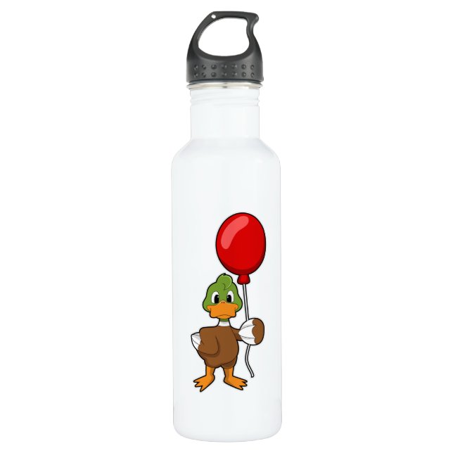 Botella De Agua Pato con globo (Anverso)