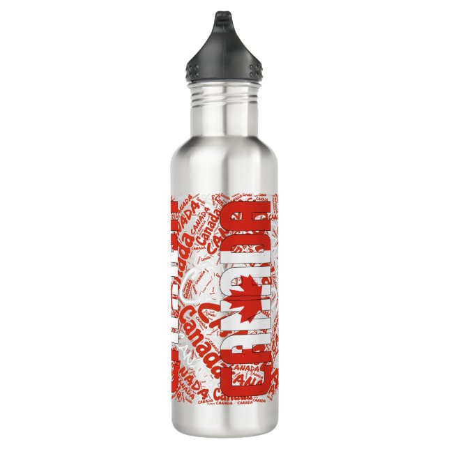 Botella De Agua Patriótico de Bandera de Canadá (Derecha)
