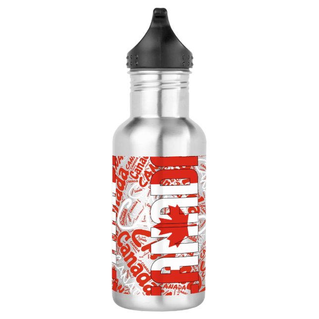Botella De Agua Patriótico de Bandera de Canadá (Derecha)