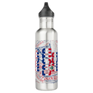Botella De Agua Patriótico de Bandera de Costa Rica