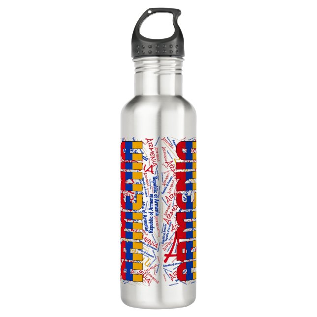 Botella De Agua Patriótico de la Bandera de Armenia (Anverso)