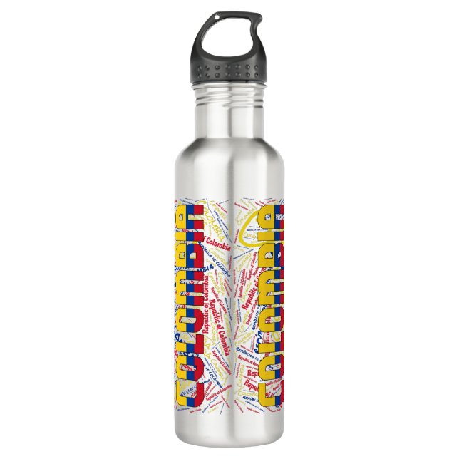 Botella De Agua Patriótico de la Bandera de Colombia (Anverso)