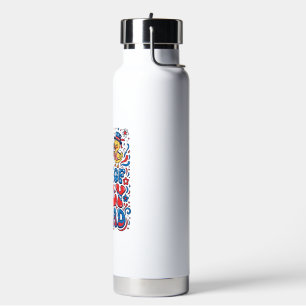 Botella De Agua Patriótico Kawaii Dinosaurio Mejor Padrastro Jamás