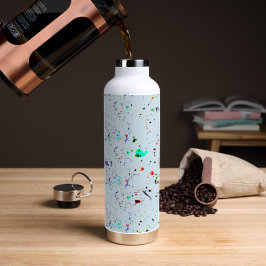 Botella De Agua Patrón abstracto personalizado 'Mantén la calma'