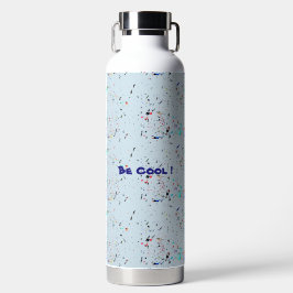 Botella De Agua Patrón abstracto personalizado 'Mantén la calma'