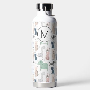 Botella De Agua Patrón animal de bebé de Pastel Cutel