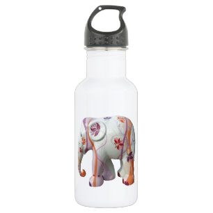 Botella De Agua Patrón Animal Flores Vides Paz África