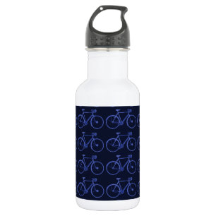Botella De Agua Patrón azul de las bicicletas