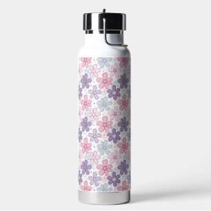 Botella De Agua Patrón continuo de flores Y2K