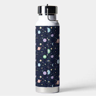 Botella De Agua Patrón continuo de planetas del sistema solar