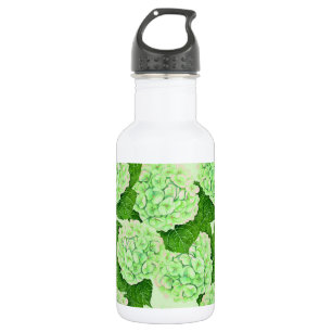 Botella De Agua Patrón de acuarela de Hydrangea