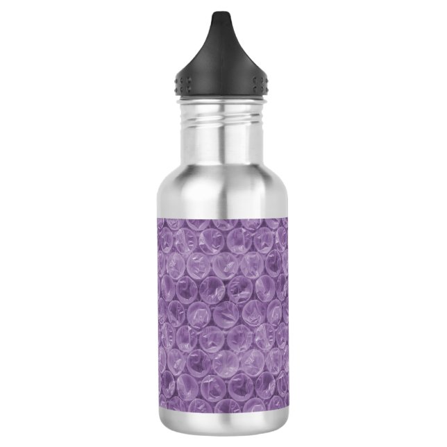 Botella De Agua Patrón de ajuste de burbujas púrpura (Izquierda)