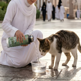 Botella De Agua Patrón de alfombra personalizada de Masjid Nabawi 
