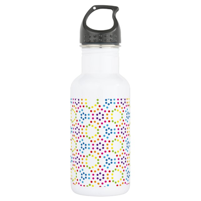 Botella De Agua Patrón de arcoíris con lunares (Anverso)