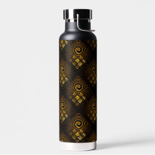 Botella De Agua Patrón de arte abstracto boho elegante moderno dor